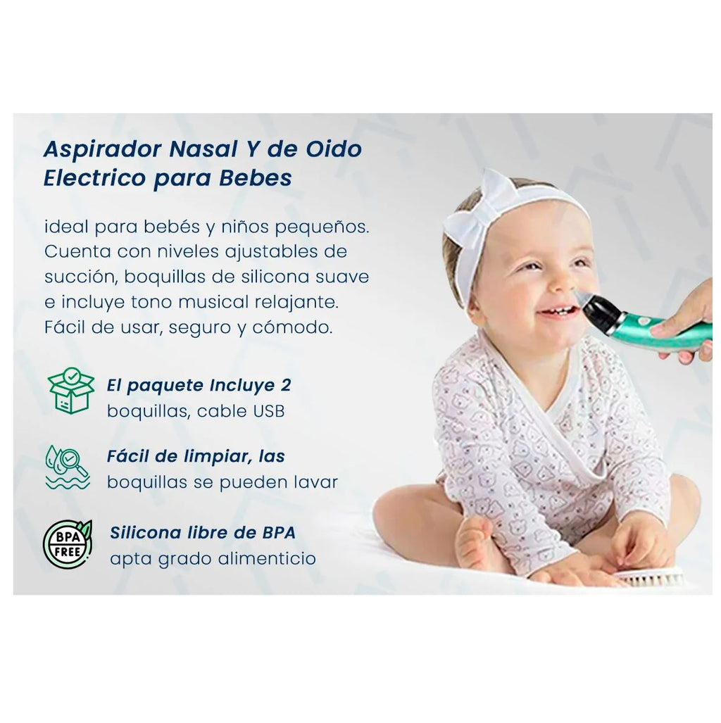 👉 Aspirador Nasal Eléctrico para Bebés – Limpieza Suave y Segura